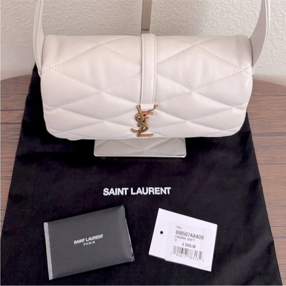 🌟🎉MINI WHEEL🌟🎉 SAINT LAURENT Le 57 Flap YSL Lambskin Leather Shoulder Bag - Picture 2 of 8
